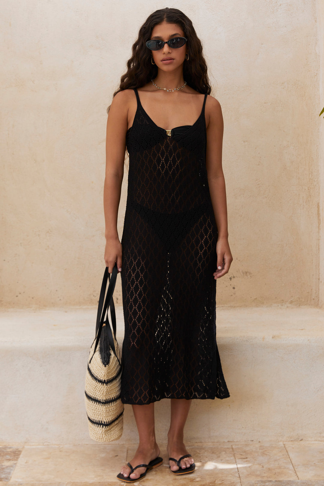 שמלת ביץ' וייבס קרושה שקפקפה | שחור