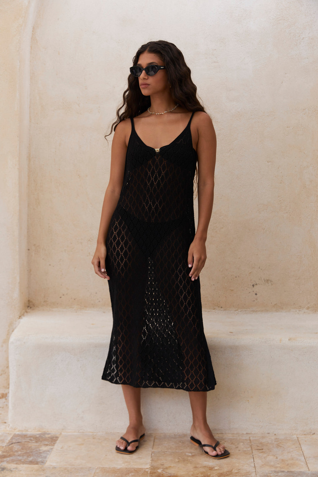 שמלת ביץ' וייבס קרושה שקפקפה | שחור