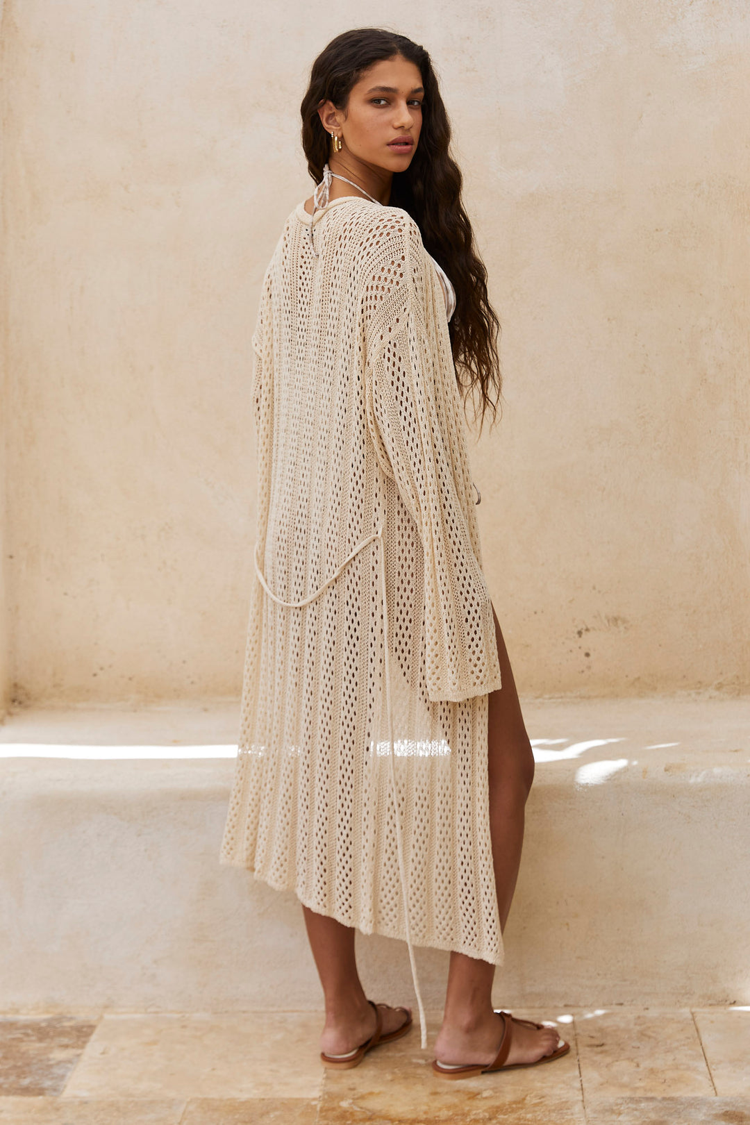 קימונו קרושה קלי בשילוב קשירה | בז'