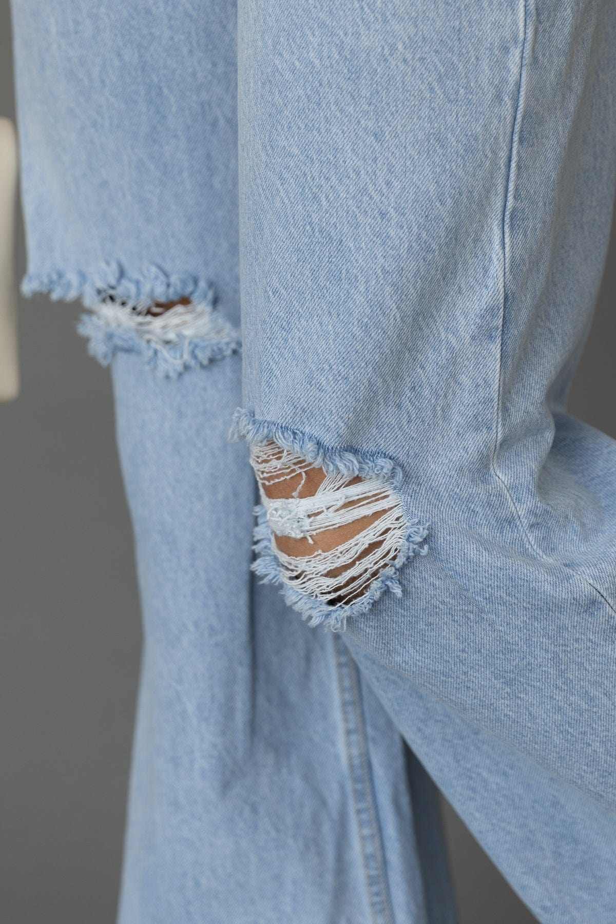 ג'ינס ריו בשילוב קרעים | ג'ינס בהיר