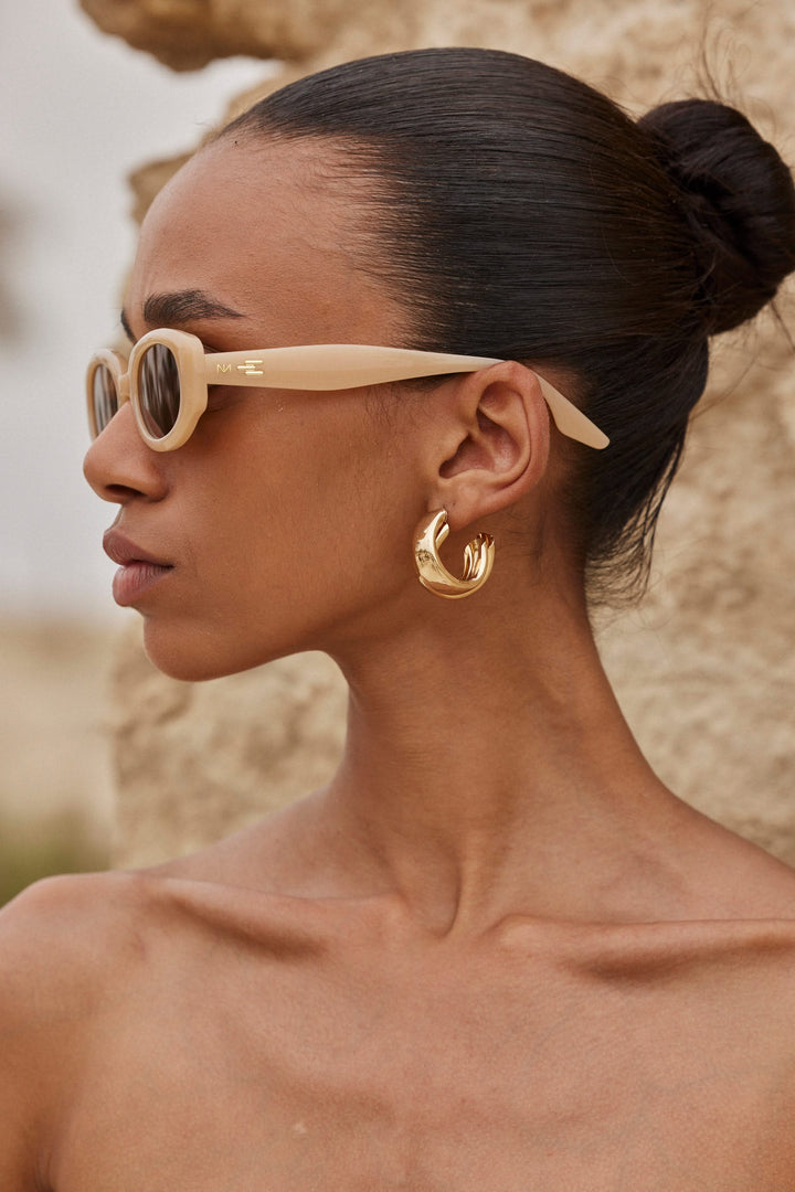 משקפי שמש דריוס מסגרת אליפטית | בז'