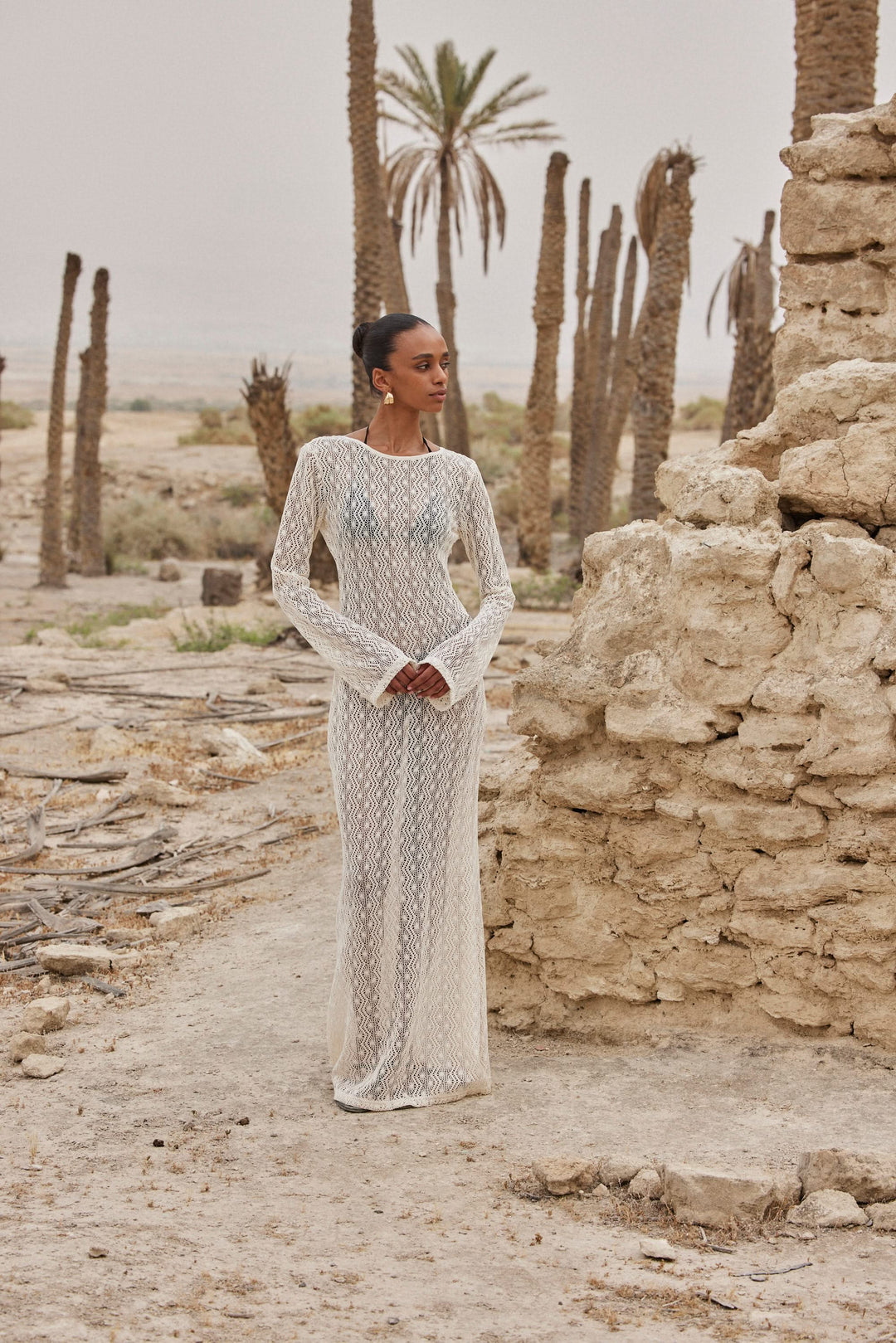 שמלת קרושה בורה בורה מחשוף בגב | שמנת