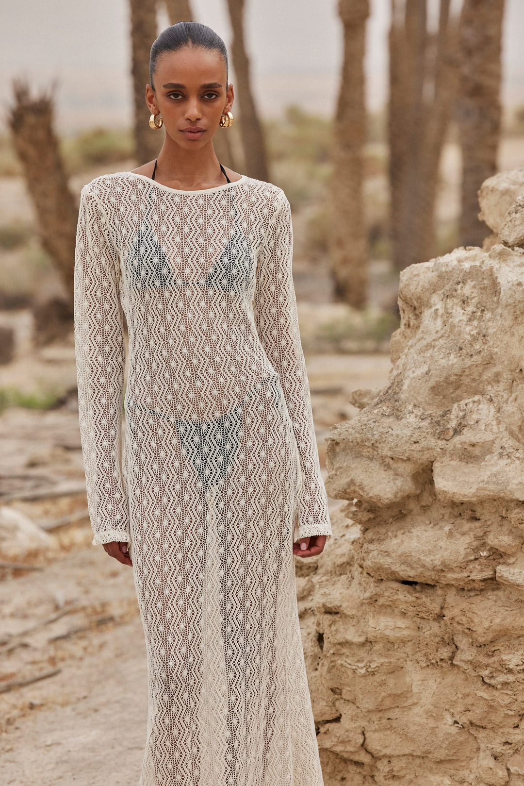 שמלת קרושה בורה בורה מחשוף בגב | שמנת