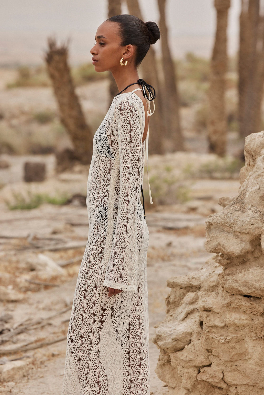 שמלת קרושה בורה בורה מחשוף בגב | שמנת