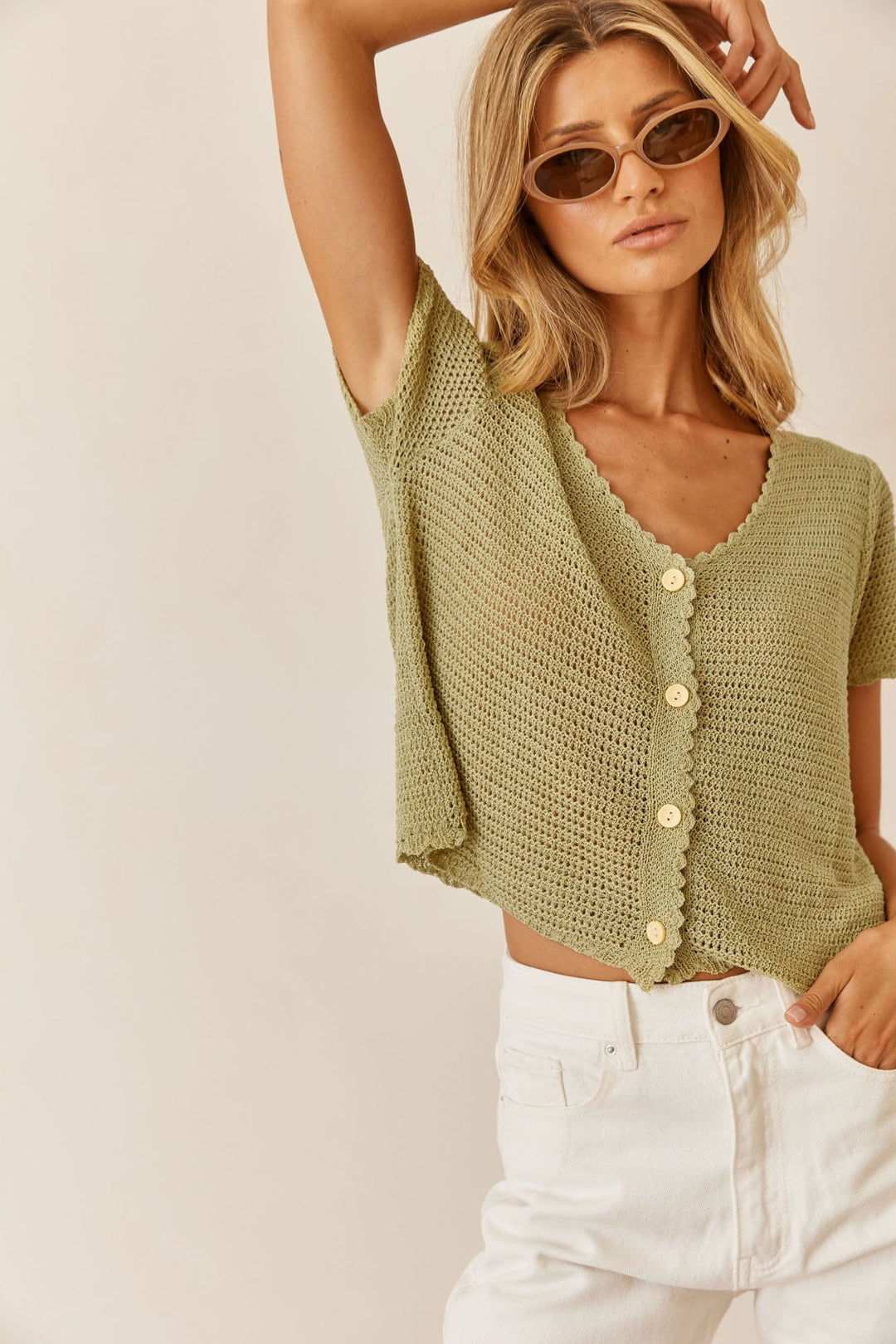 מכופתרת ברנדי בד קרושה | ירוק