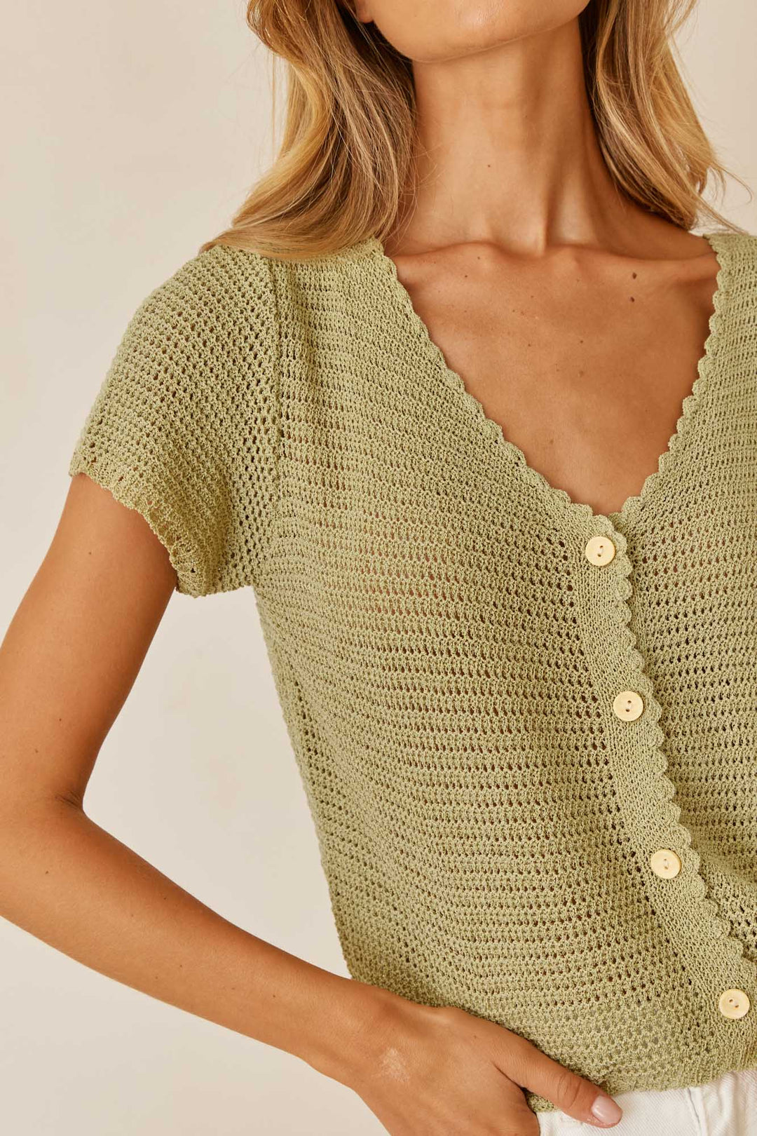 מכופתרת ברנדי בד קרושה | ירוק