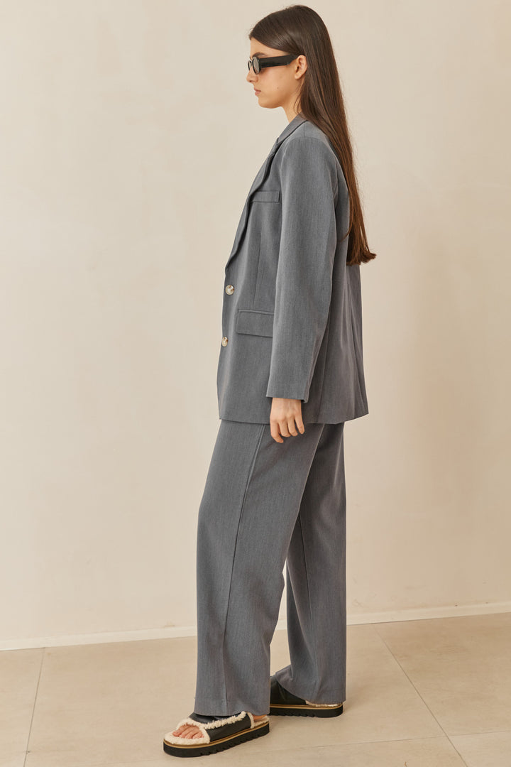 בלייזר מחויט אוברסייז רומי | אפור