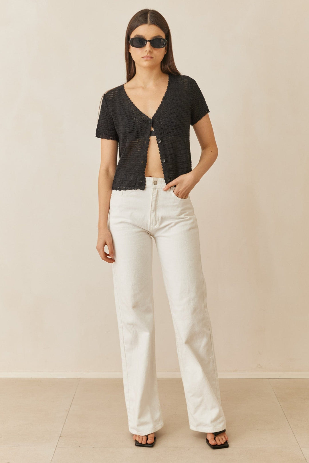 מכופתרת ברנדי בד קרושה | שחור