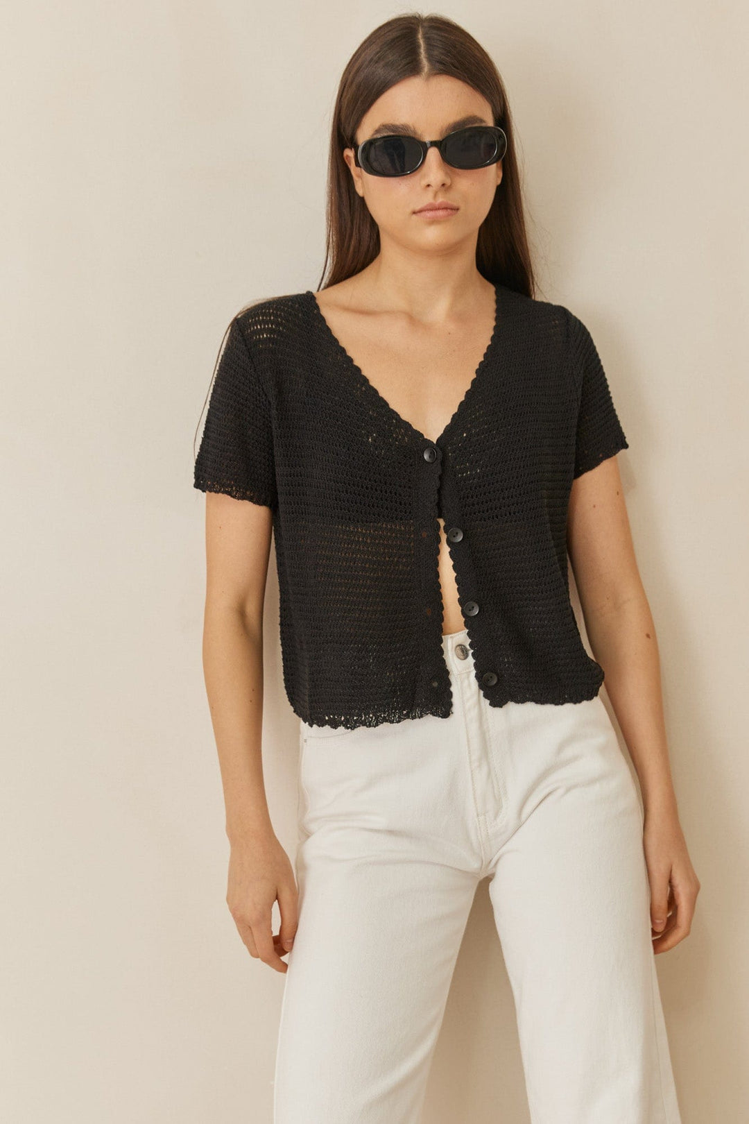 מכופתרת ברנדי בד קרושה | שחור