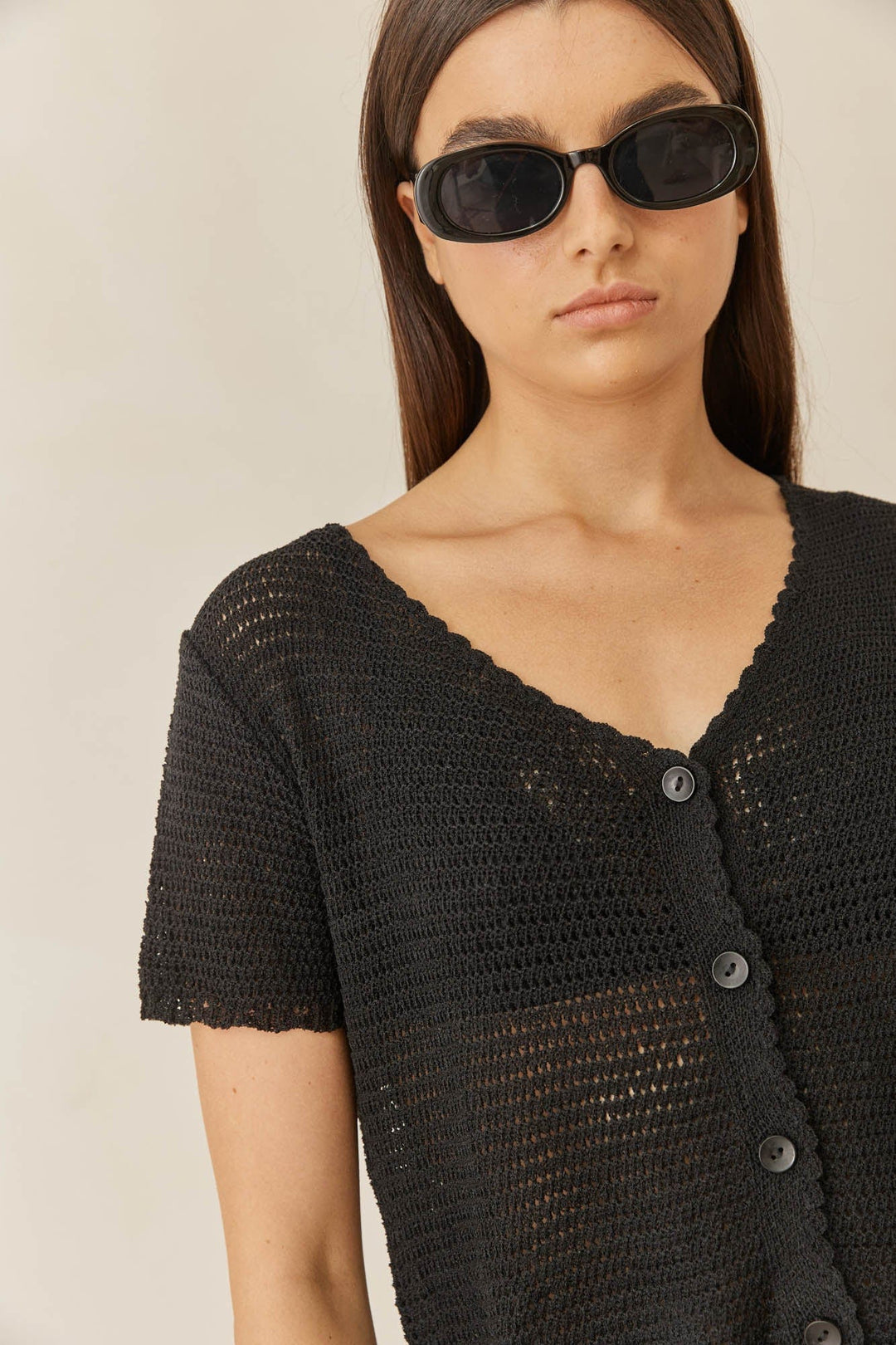 מכופתרת ברנדי בד קרושה | שחור