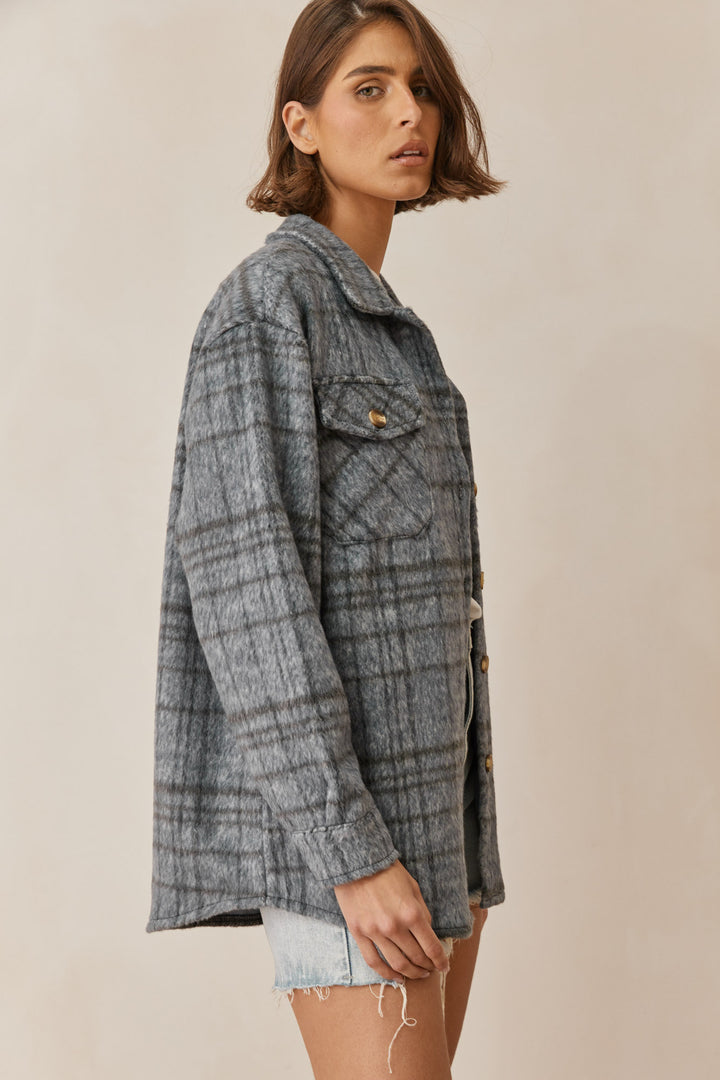 ג'קט משבצות סינדי | כחול