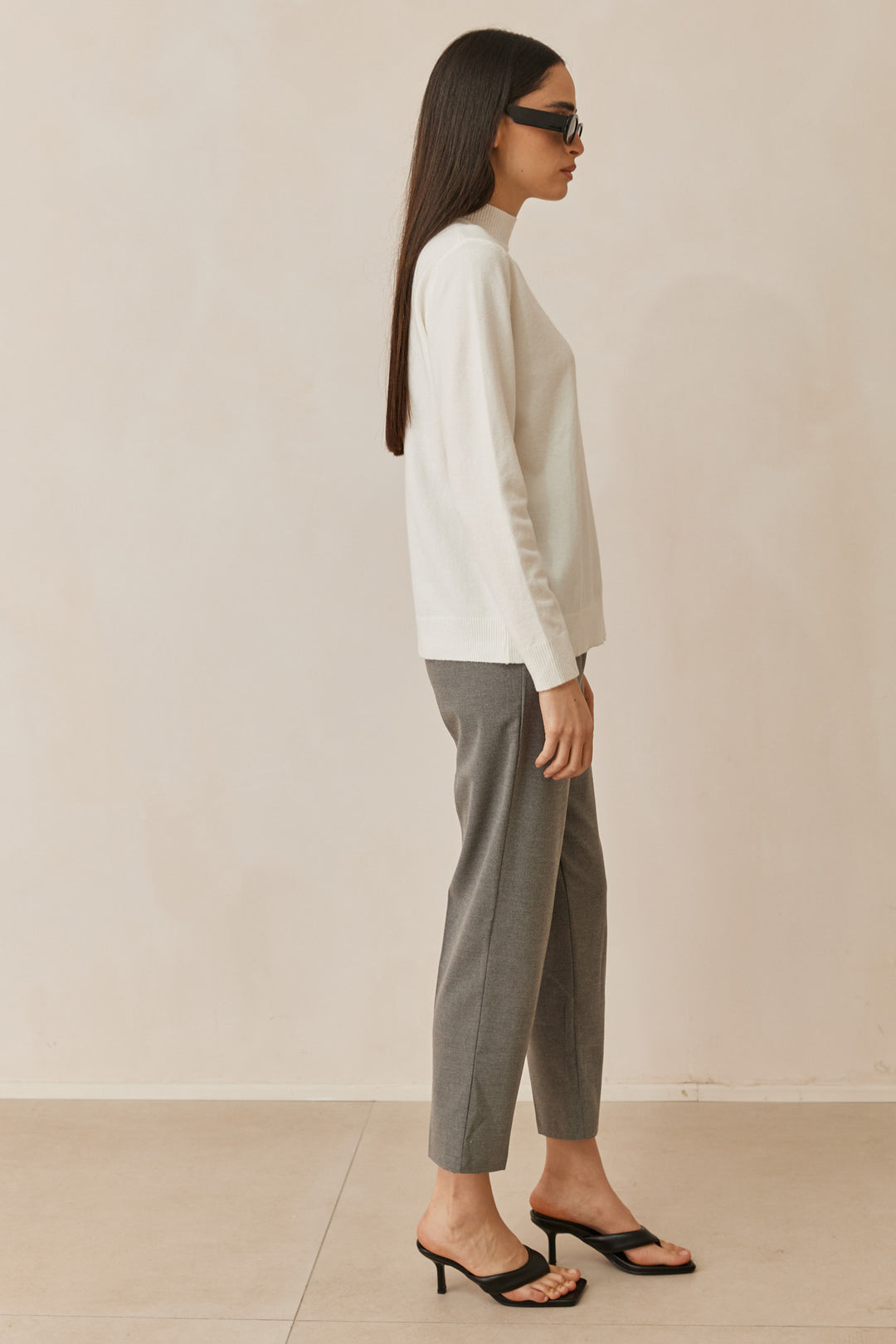 חולצת דיזי גולף בד סריג | לבן