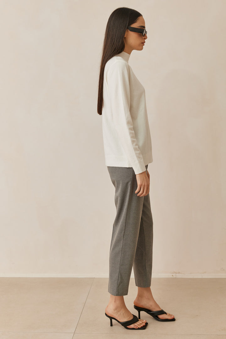 חולצת דיזי גולף בד סריג | לבן