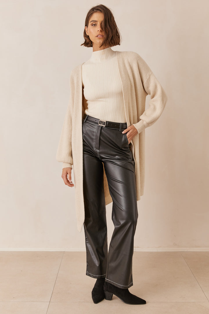 קרדיגן שיילו בד סריג | בז׳