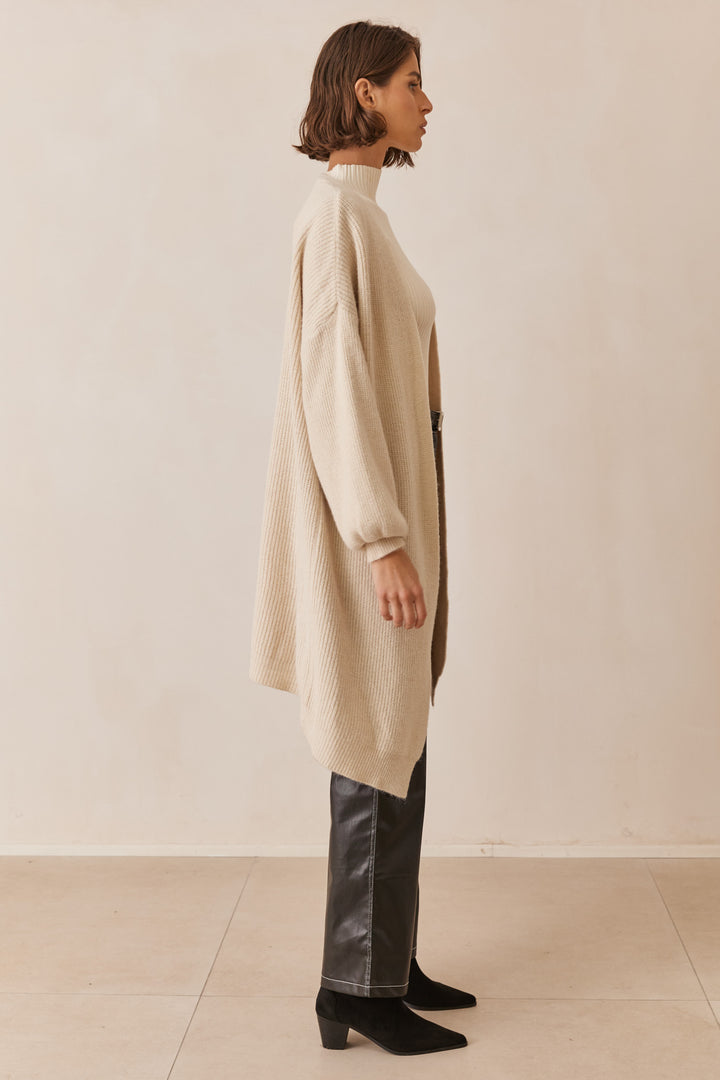 קרדיגן שיילו בד סריג | בז׳