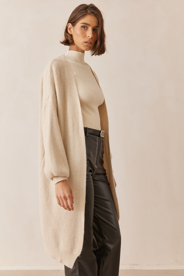 קרדיגן שיילו בד סריג | בז׳