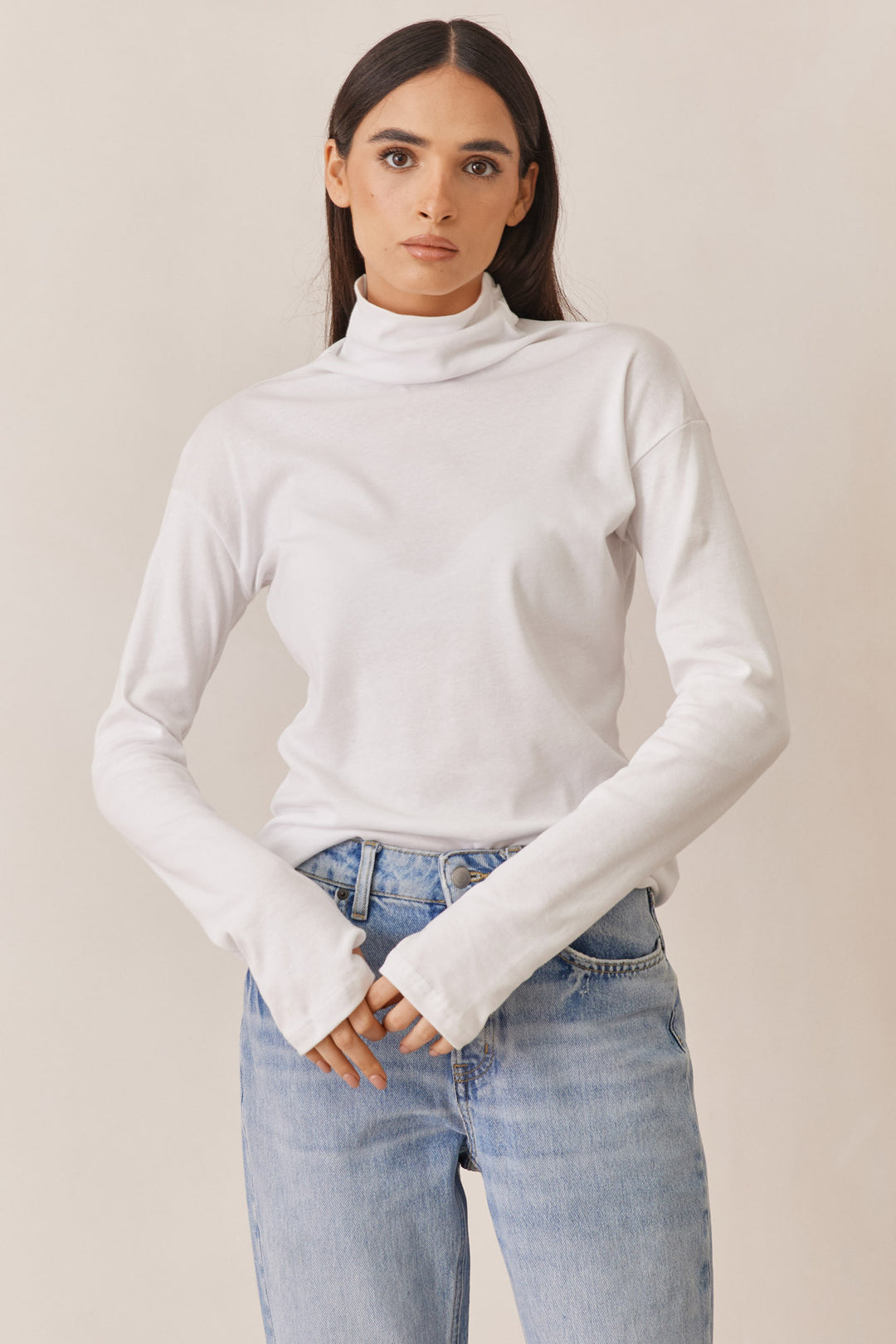 חולצת בייסיק גולף הלני שרוול כפפה | לבן