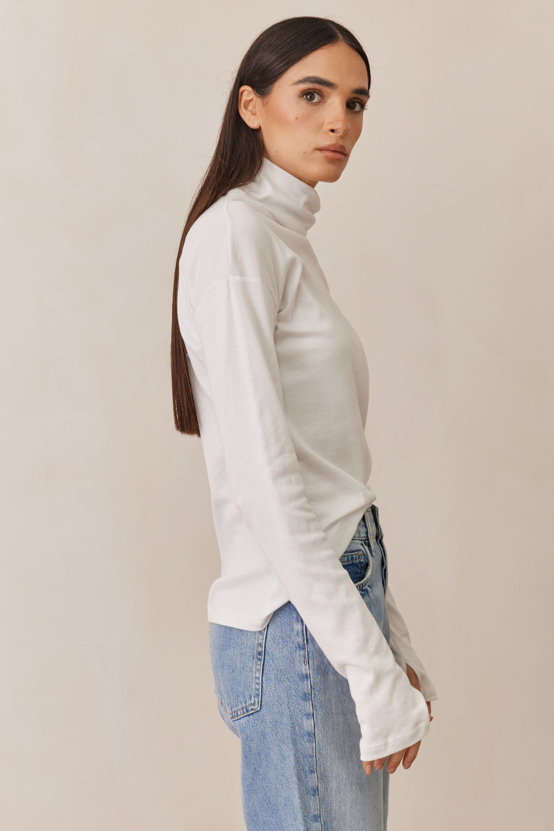 חולצת בייסיק גולף הלני שרוול כפפה | לבן