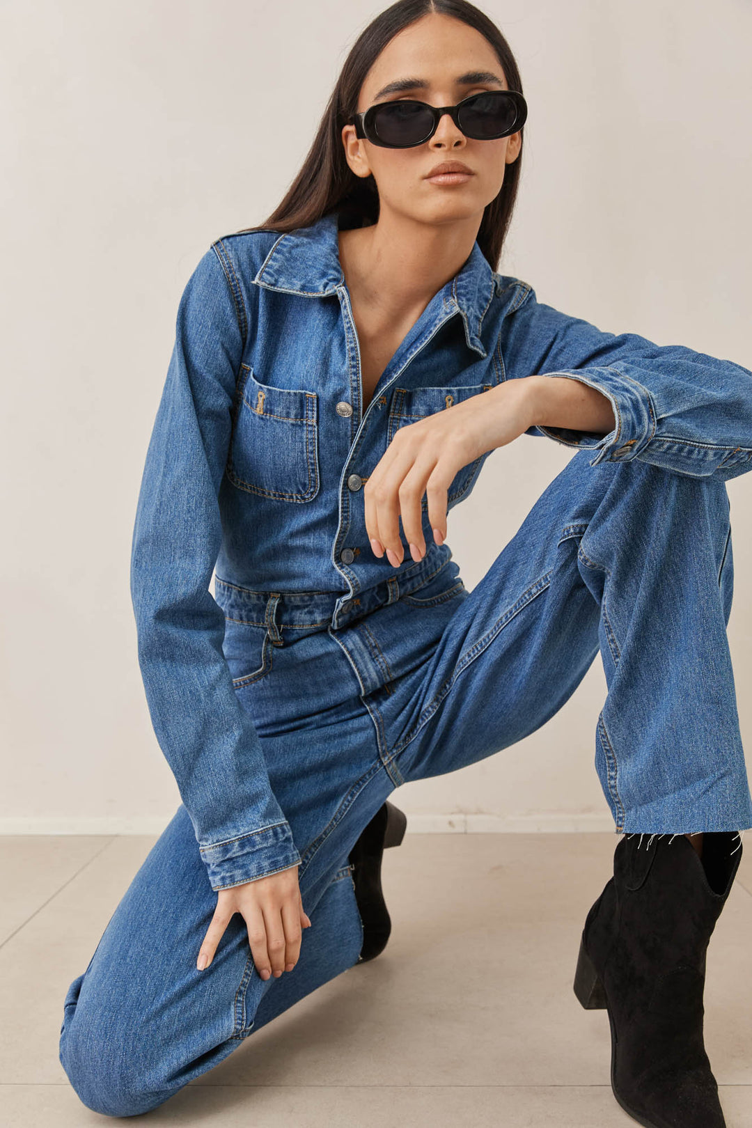 אוברול דנים לילי | ג'ינס