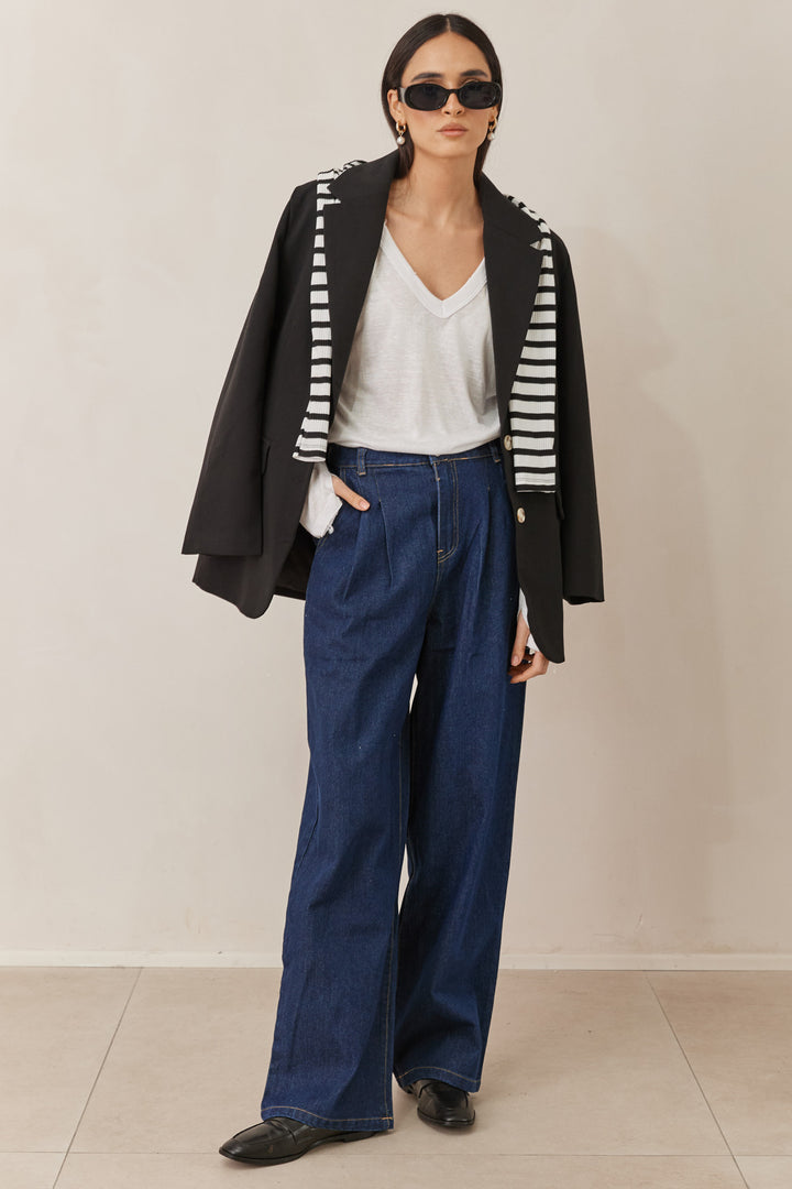 מכנסי אן דנים | ג'ינס כהה