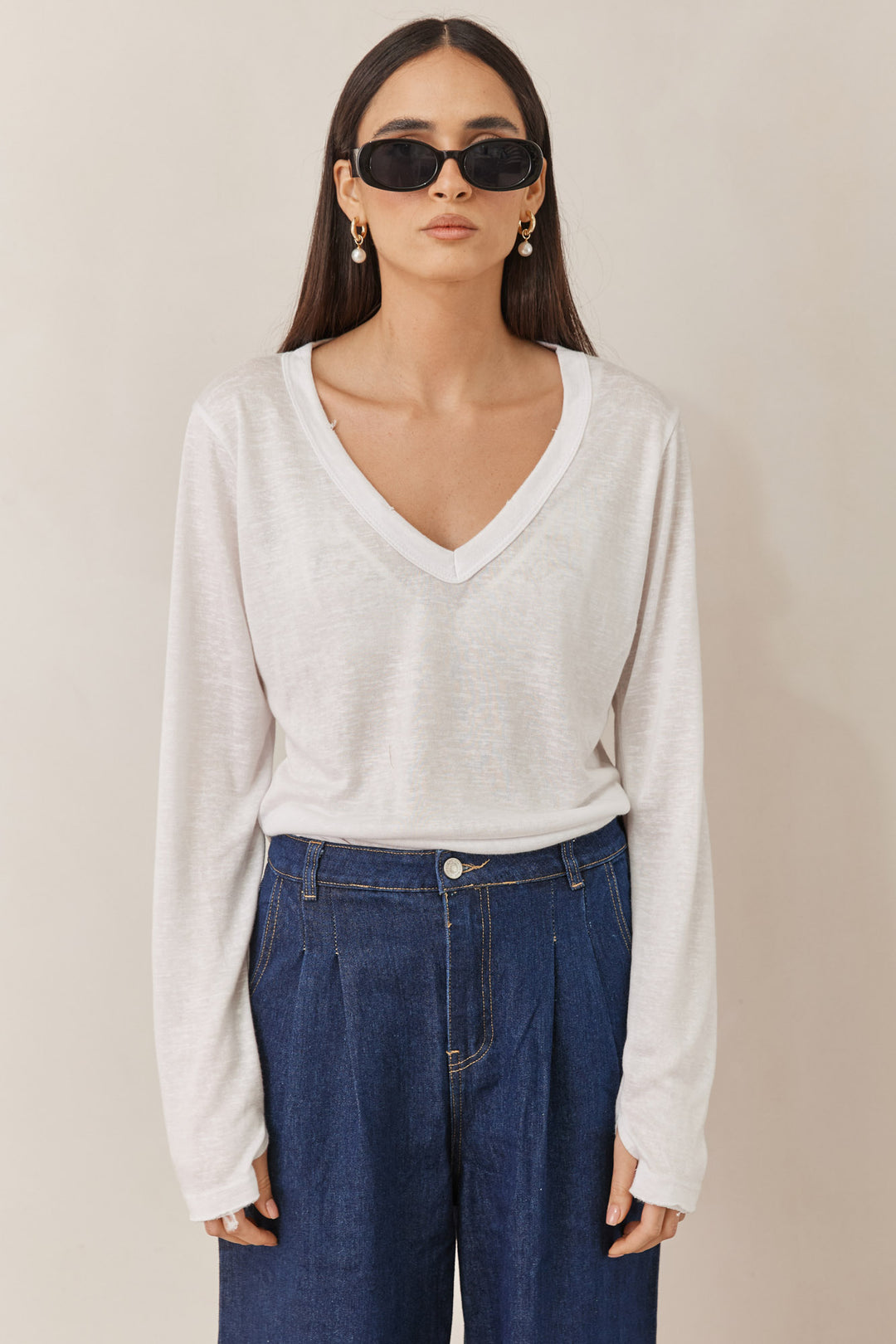 עגילי פרלז גולדי | זהב