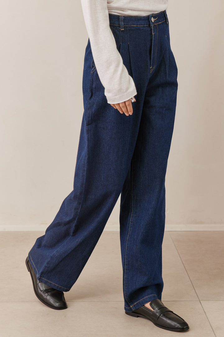 מכנסי אן דנים | ג'ינס כהה