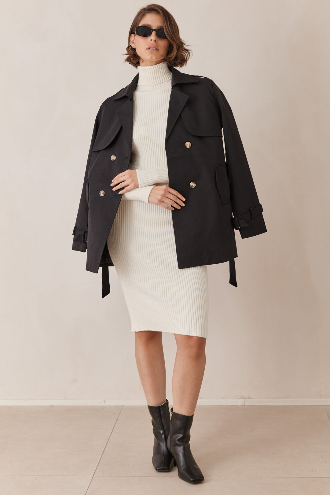 שמלת גולף קייסי אורך מידי | שמנת