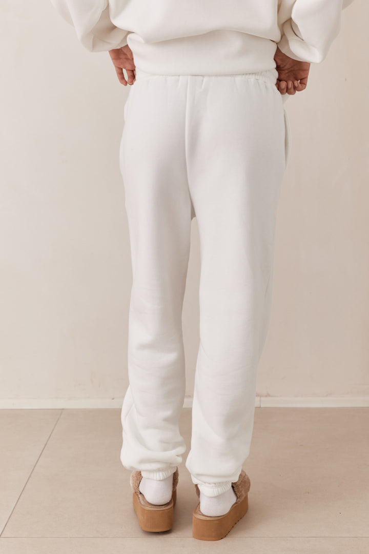 מכנסי פוטר SELF MADE | לבן