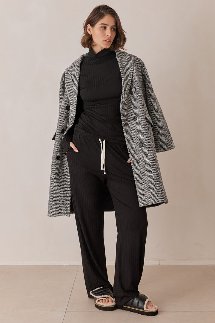 חולצת גולף קאיה שרוולי כפפה | שחור