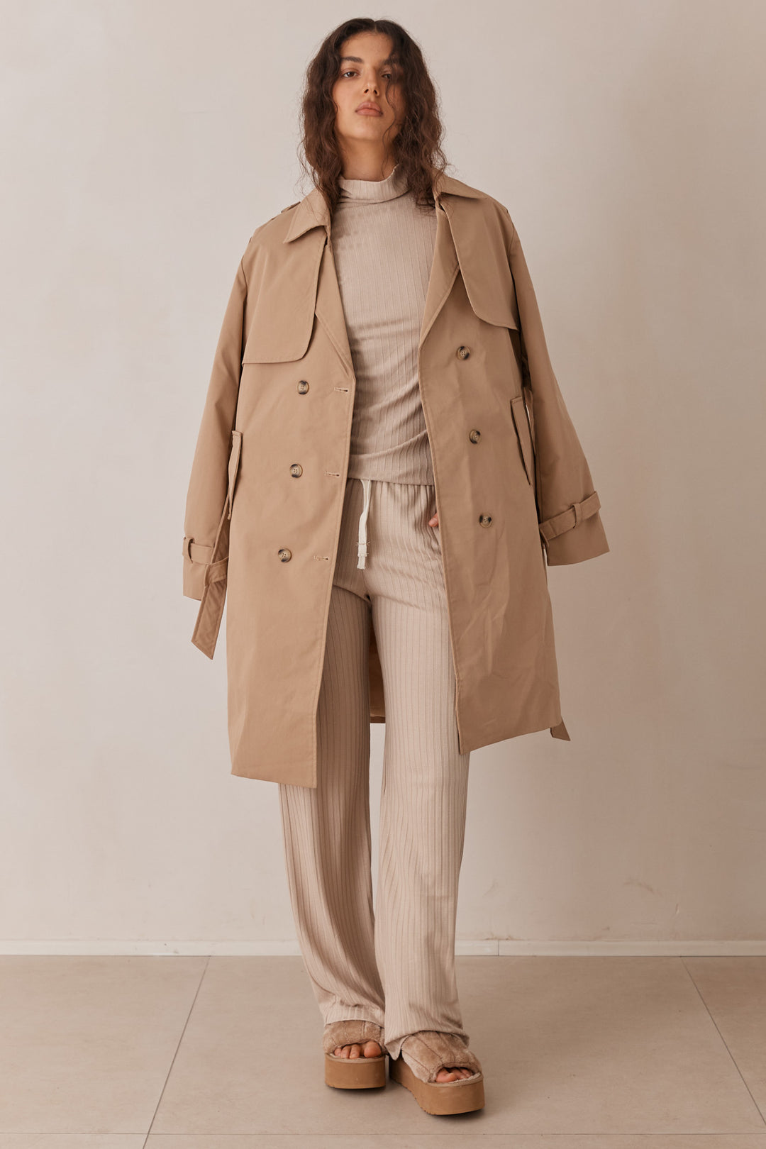 חולצת גולף קאיה שרוולי כפפה | בז'