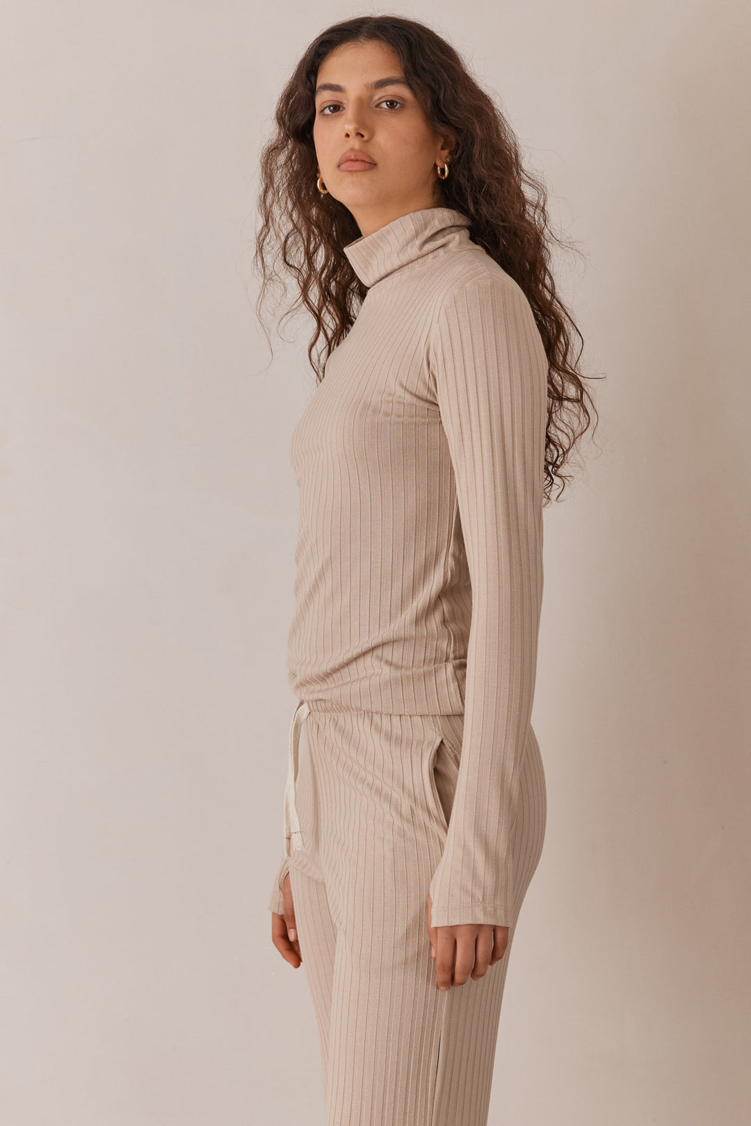 חולצת גולף קאיה שרוולי כפפה | בז'