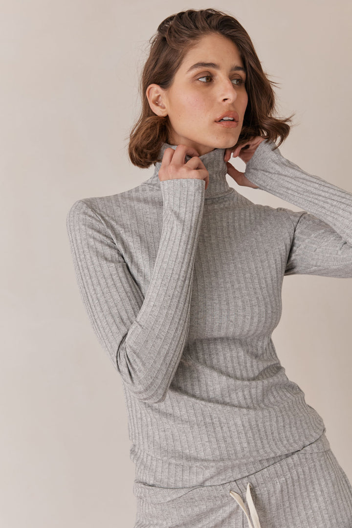 חולצת גולף קאיה שרוולי כפפה | אפור