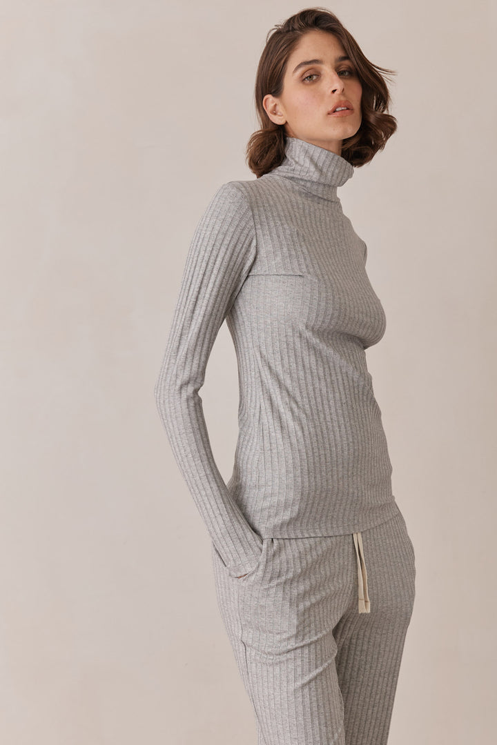 חולצת גולף קאיה שרוולי כפפה | אפור