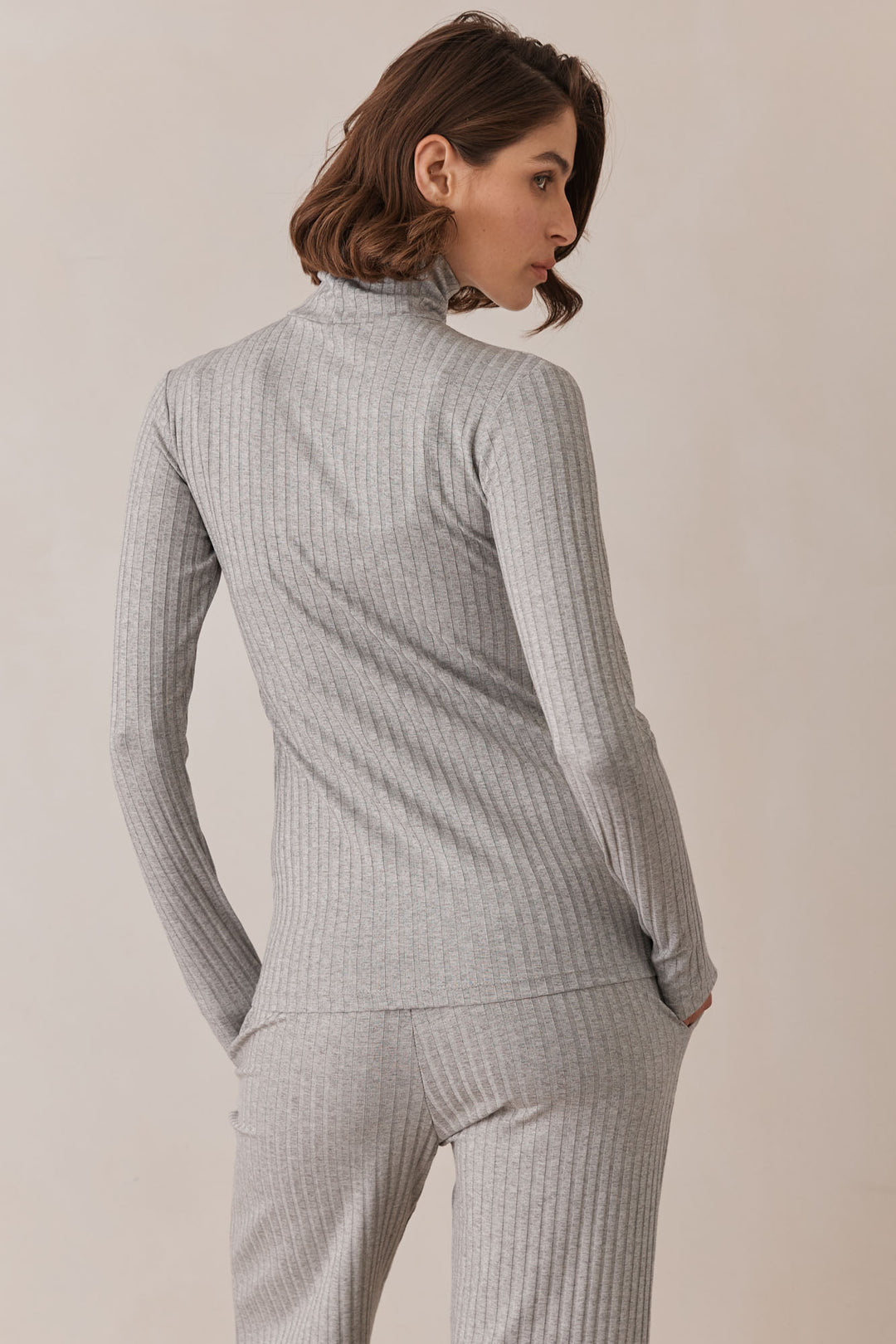 חולצת גולף קאיה שרוולי כפפה | אפור