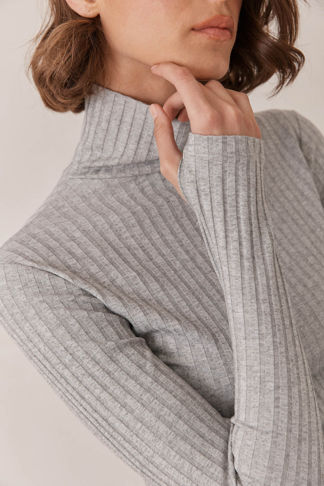 חולצת גולף קאיה שרוולי כפפה | אפור