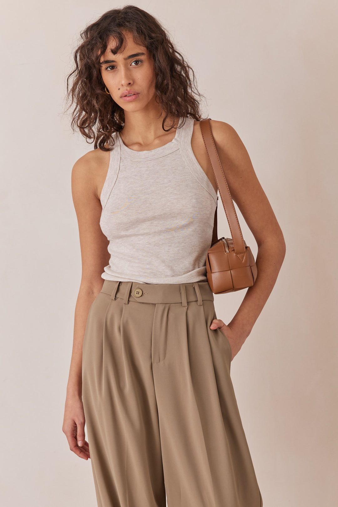 גופיית בייסיק הארלי | בז' מלאנז'