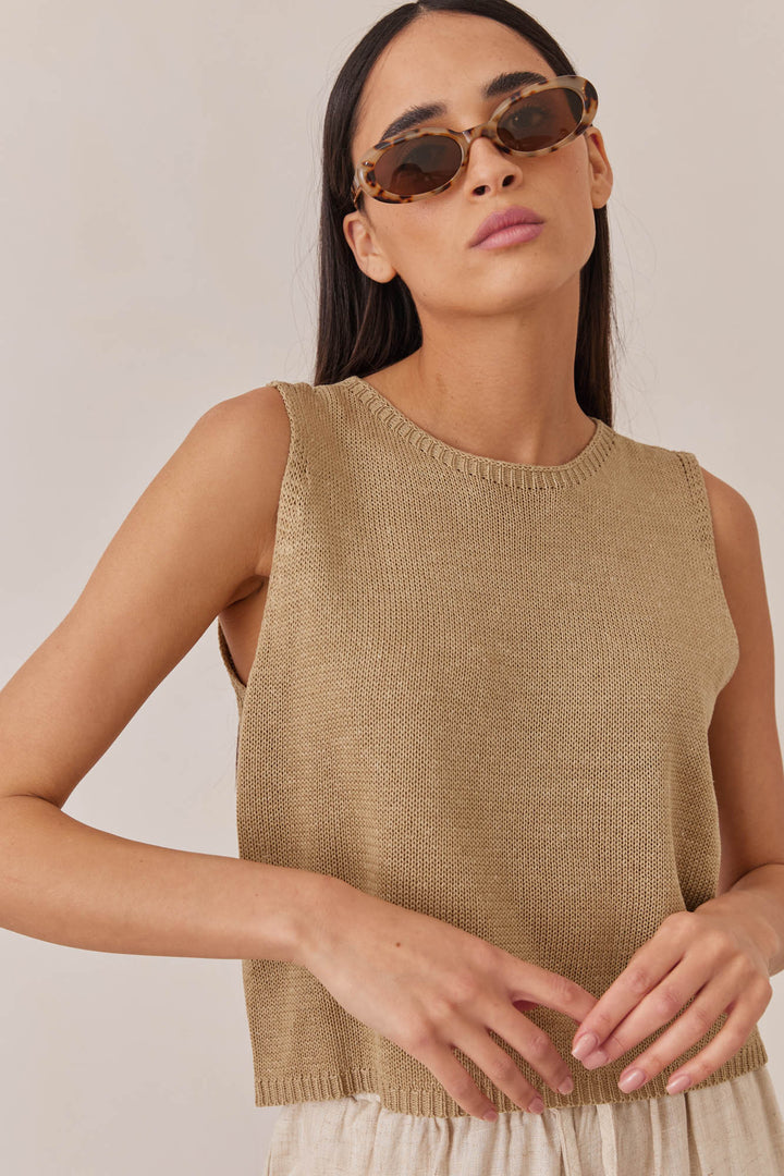 גופיית מיילו בד מחורר | חאקי