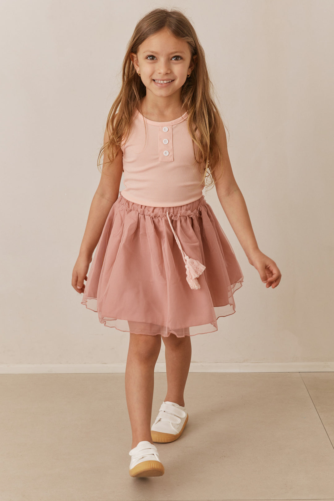 חצאית מיני טוטו בשילוב גומי במותן | ורוד