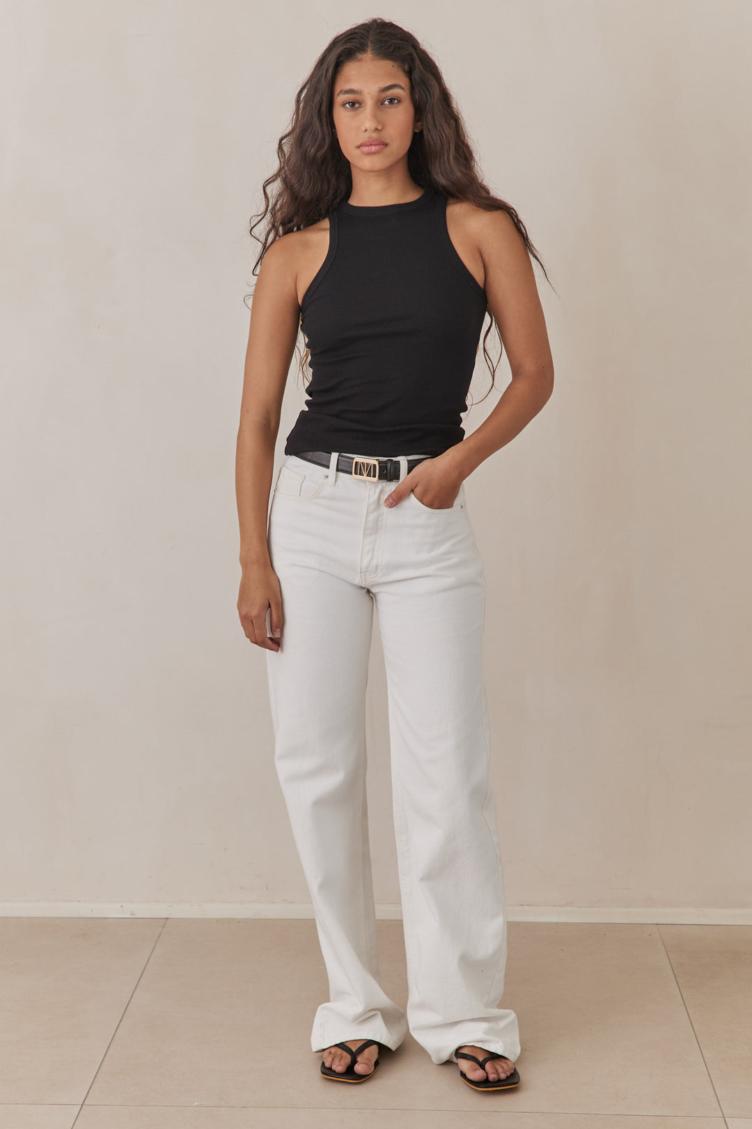 גופיית בייסיק דילן בד ריב | שחור