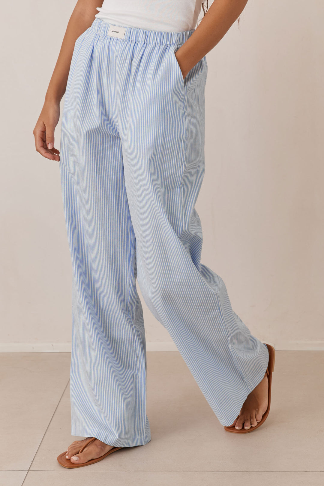 מכנסי פלרמו סטרייפס גזרה ישרה | כחול בהיר