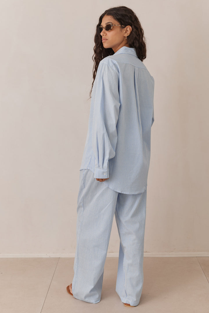 מכופתרת פלרמו סטרייפס | כחול בהיר