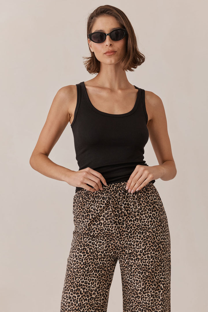 גופיית בייסיק סופי בד ריב דק | שחור