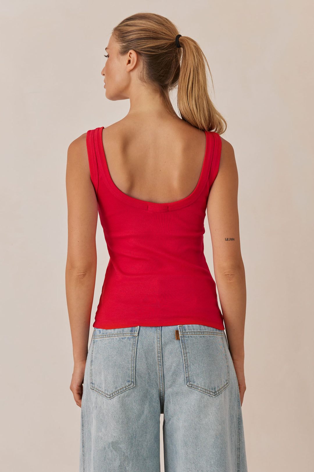 גופיית בייסיק סאמר | אדום