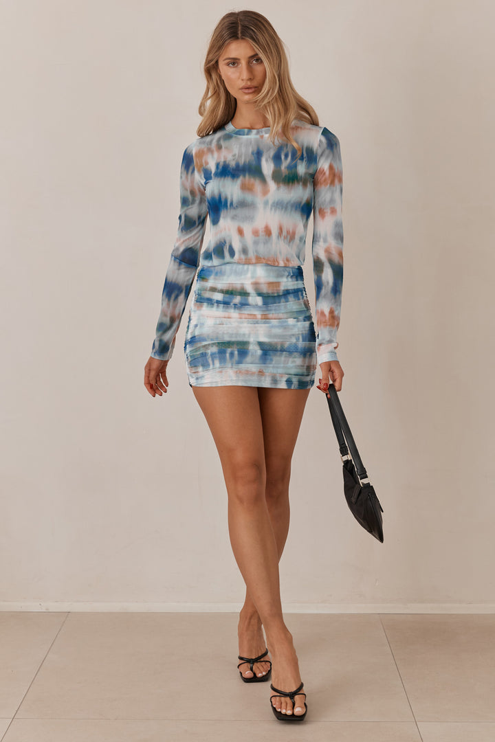 חצאית כיווצים ויקטוריה אורך מיני | טאי דאי