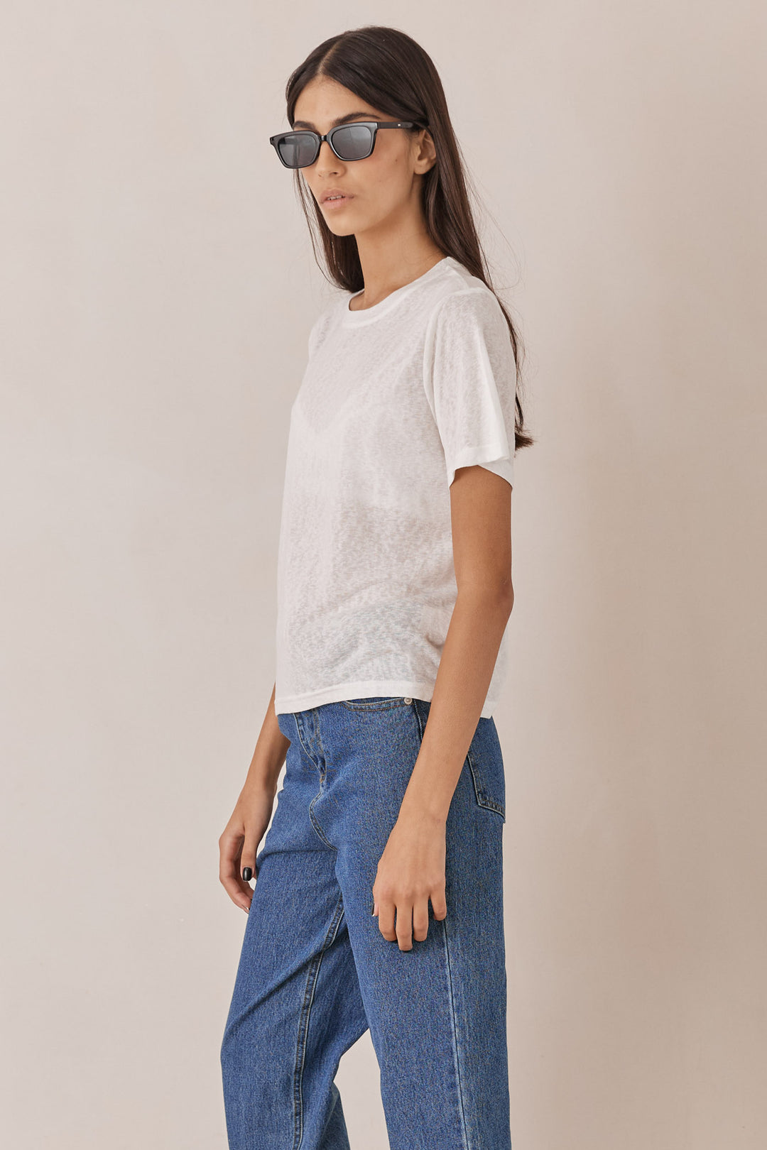 טי שירט טרוי בד שקפקף | לבן