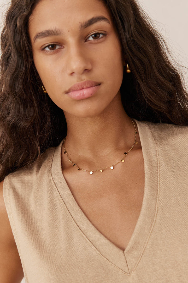 שרשרת תליונים מילאן מוזהבת