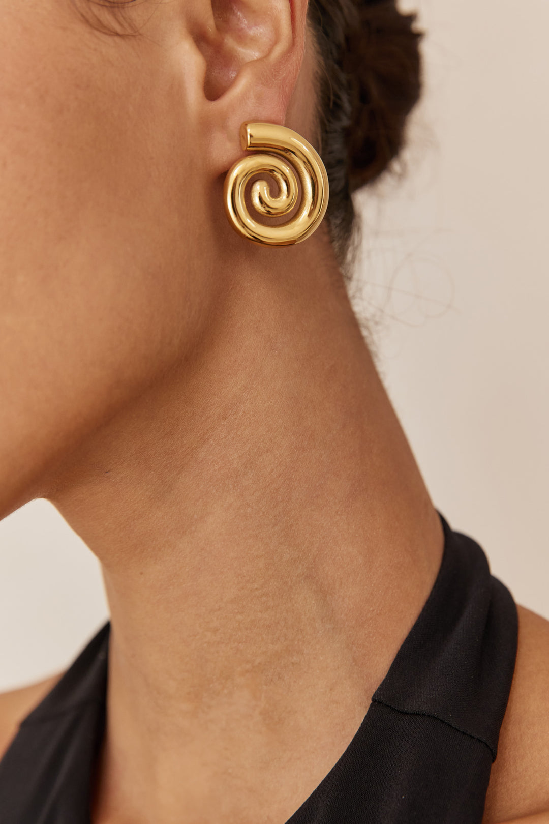 עגילי ספירלה ברי | זהב