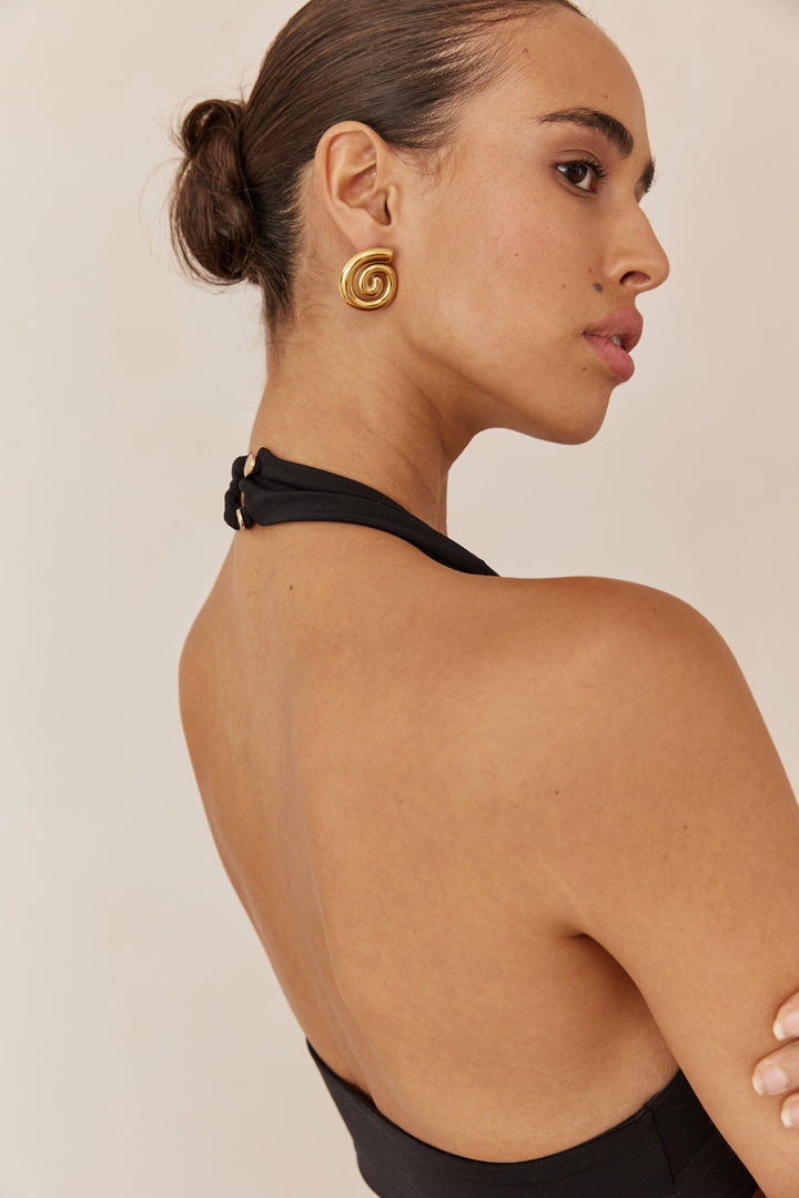 עגילי ספירלה ברי | זהב