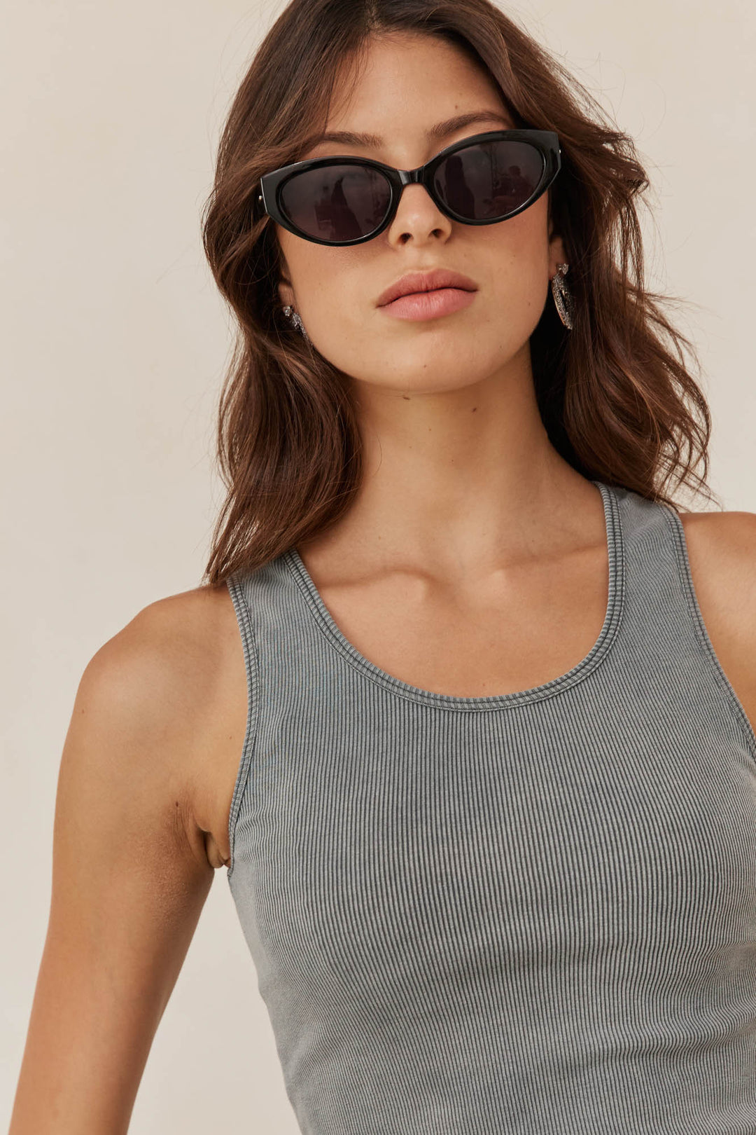 גופיית וואש נאיה בד ריב | אפור