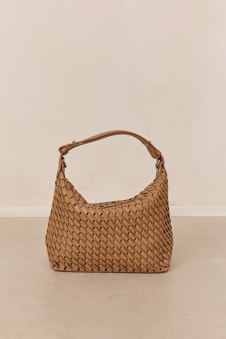 תיק קלוע רומא דמוי עור | חום